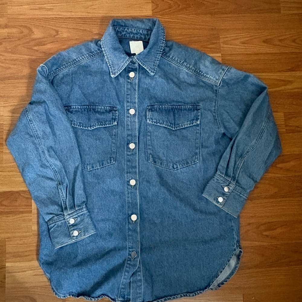 H&M Light Blue Denim Shirt